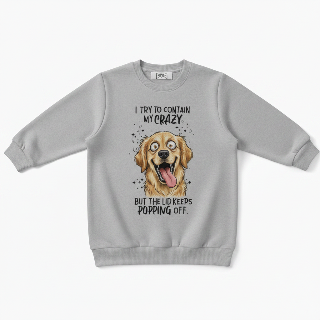 I Try Contain My Crazy Golden Crewneck C1106