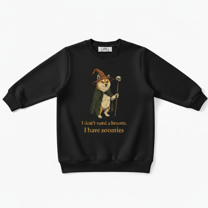 I Have Zoomies Shiba Wizard Graphic Crewneck C1110
