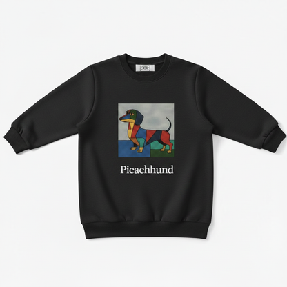 Picachhund Cubist Dachshund Art Crewneck C1111