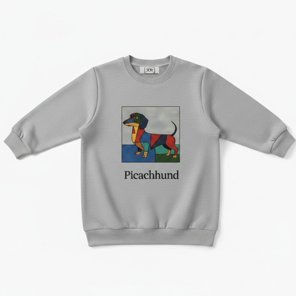 Picachhund Cubist Dachshund Art Crewneck C1111