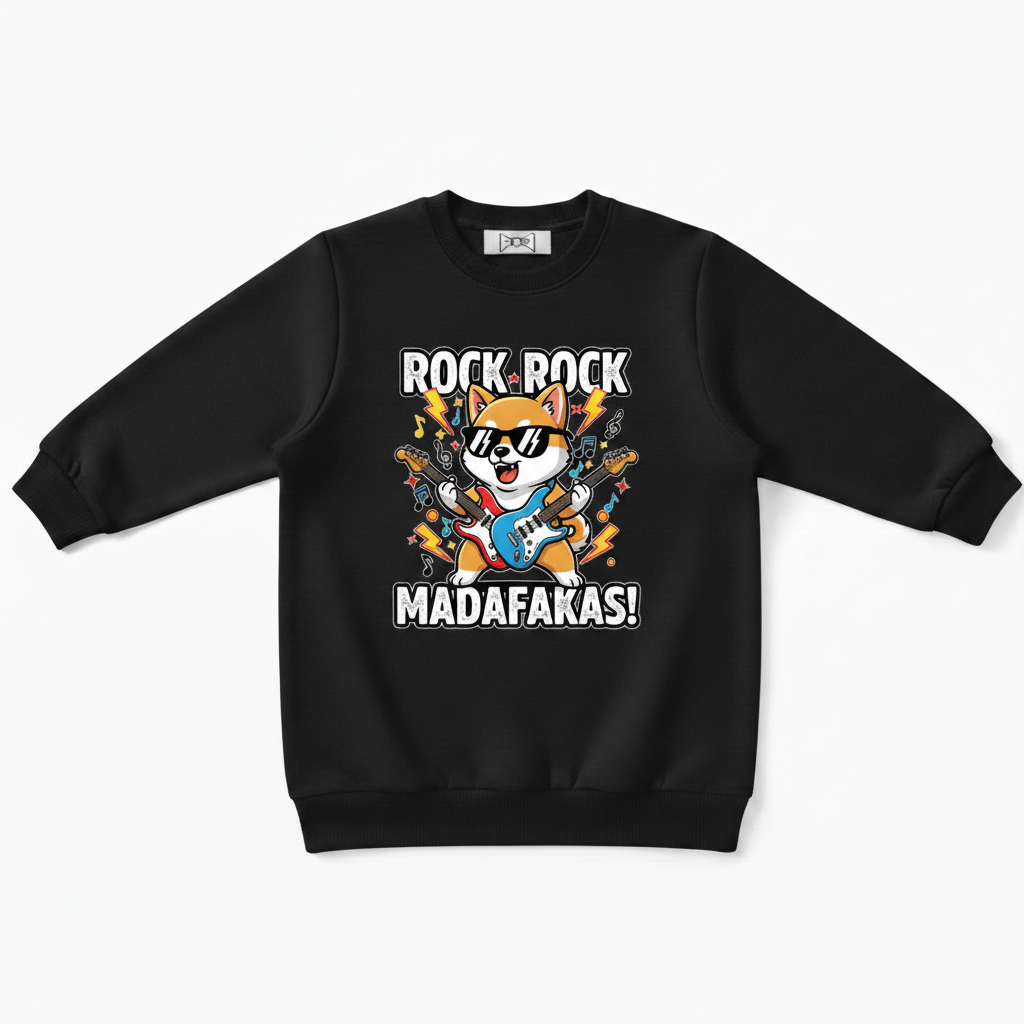 Rock Rock Madafakas Shiba Guitar Crewneck C1117