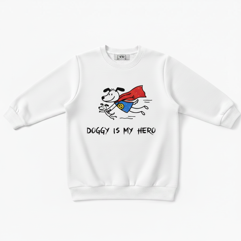 Doggy Is My Hero Superhero Crewneck C1116