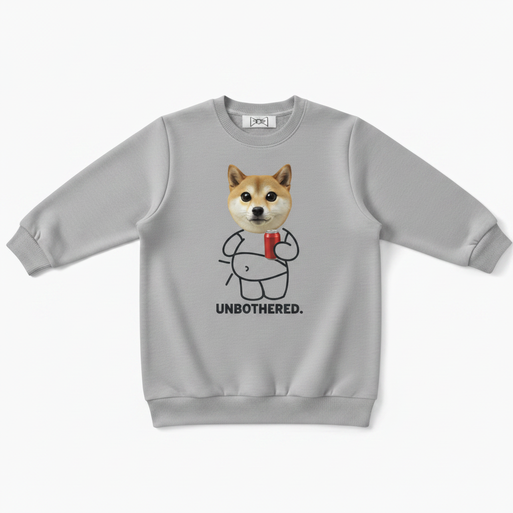 Unbothered Shiba Inu Meme Crewneck C1118