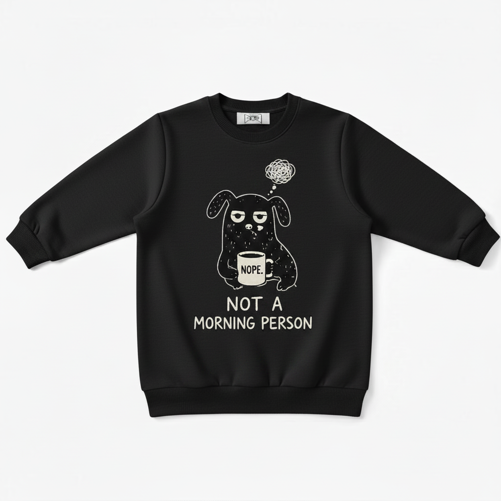 Not A Morning Person Dog Crewneck C1126