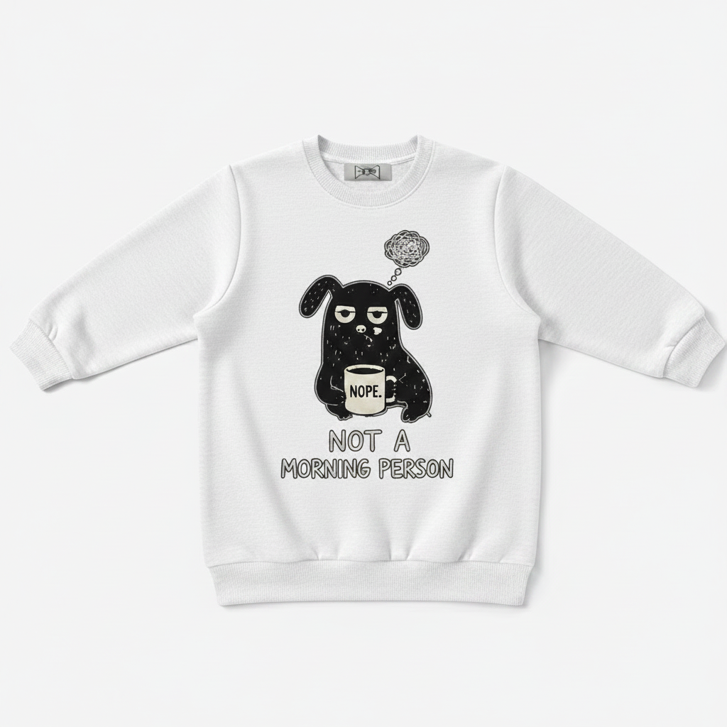 Not A Morning Person Dog Crewneck C1126