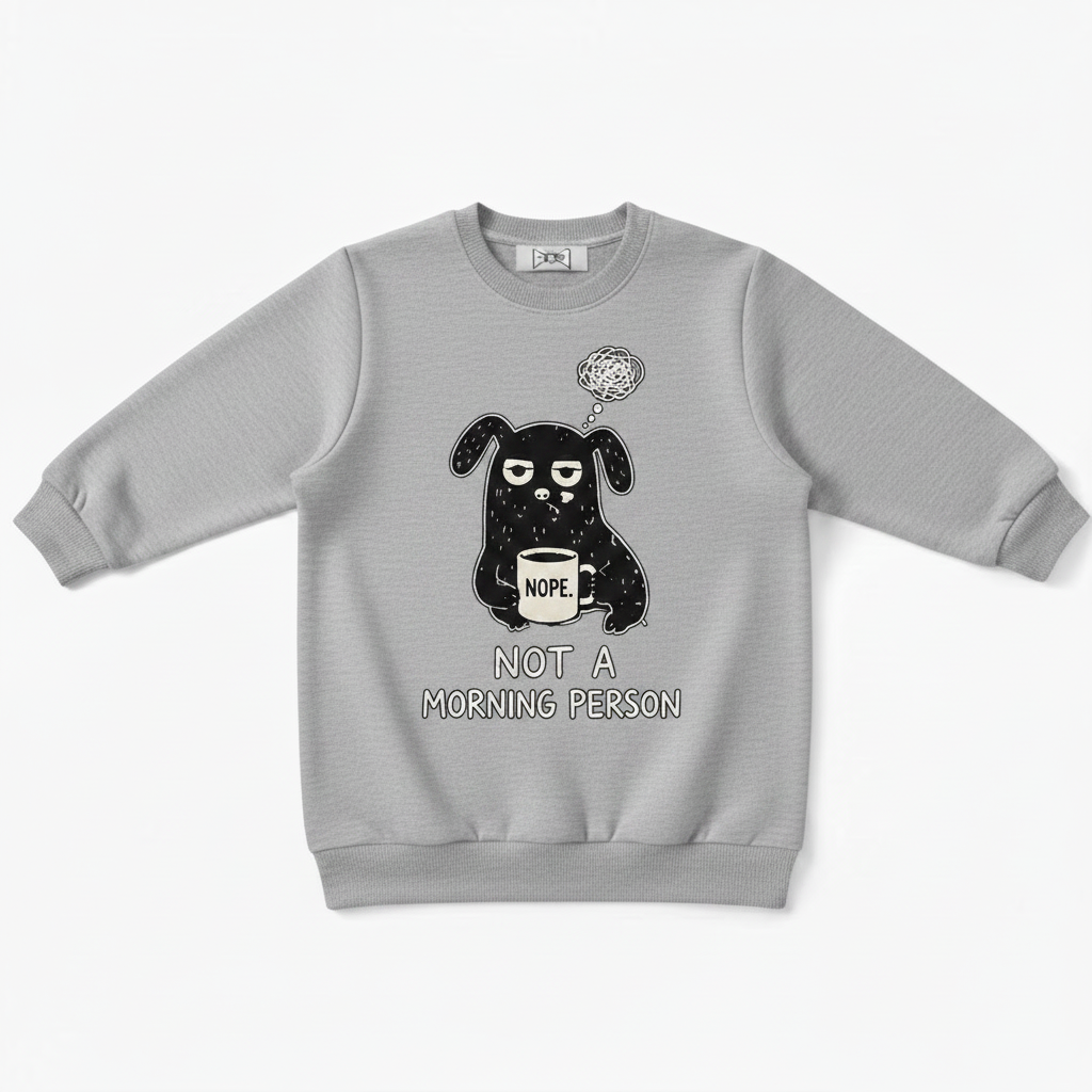 Not A Morning Person Dog Crewneck C1126