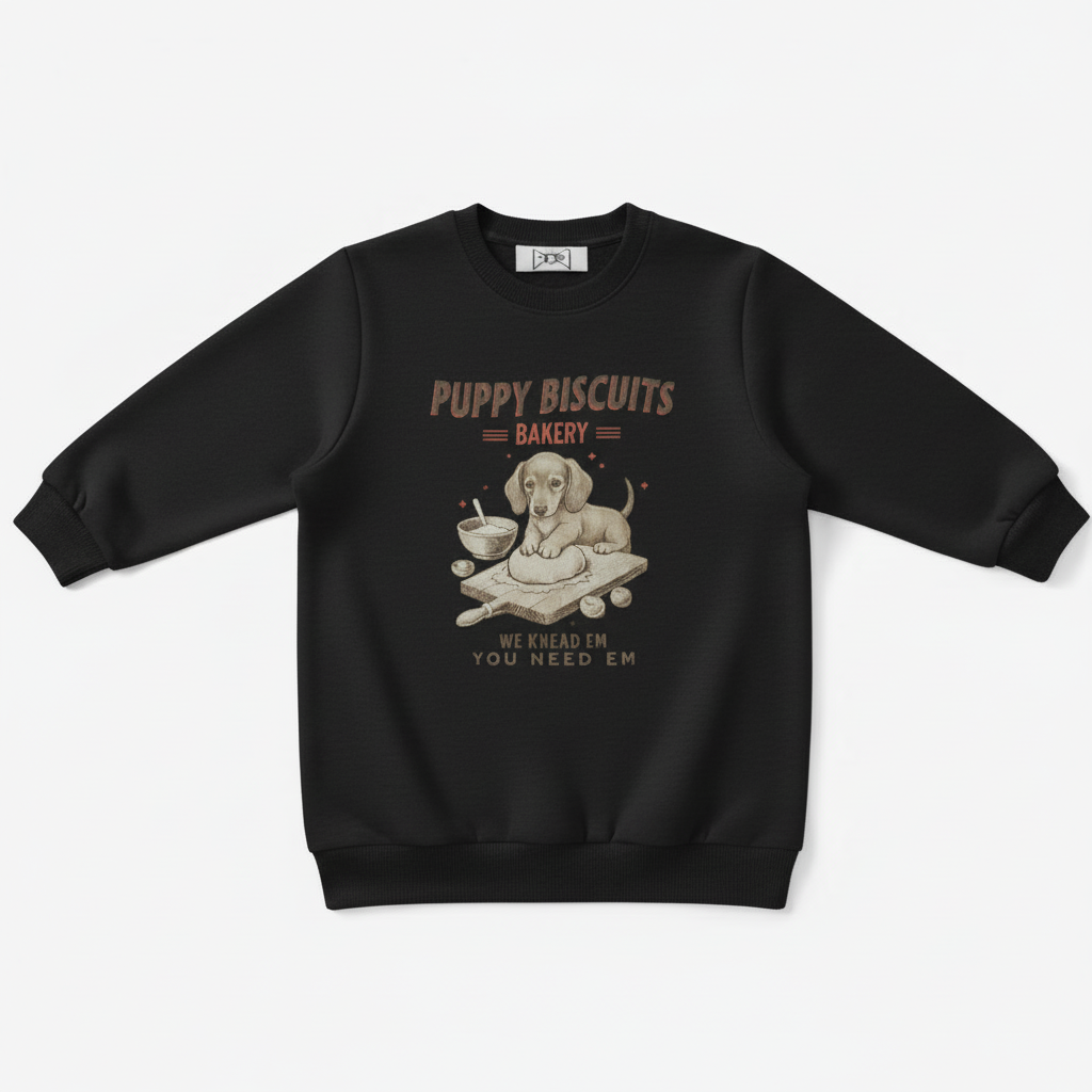 Funny Puppy Biscuits Bakery Dog Lover Crewneck C1089