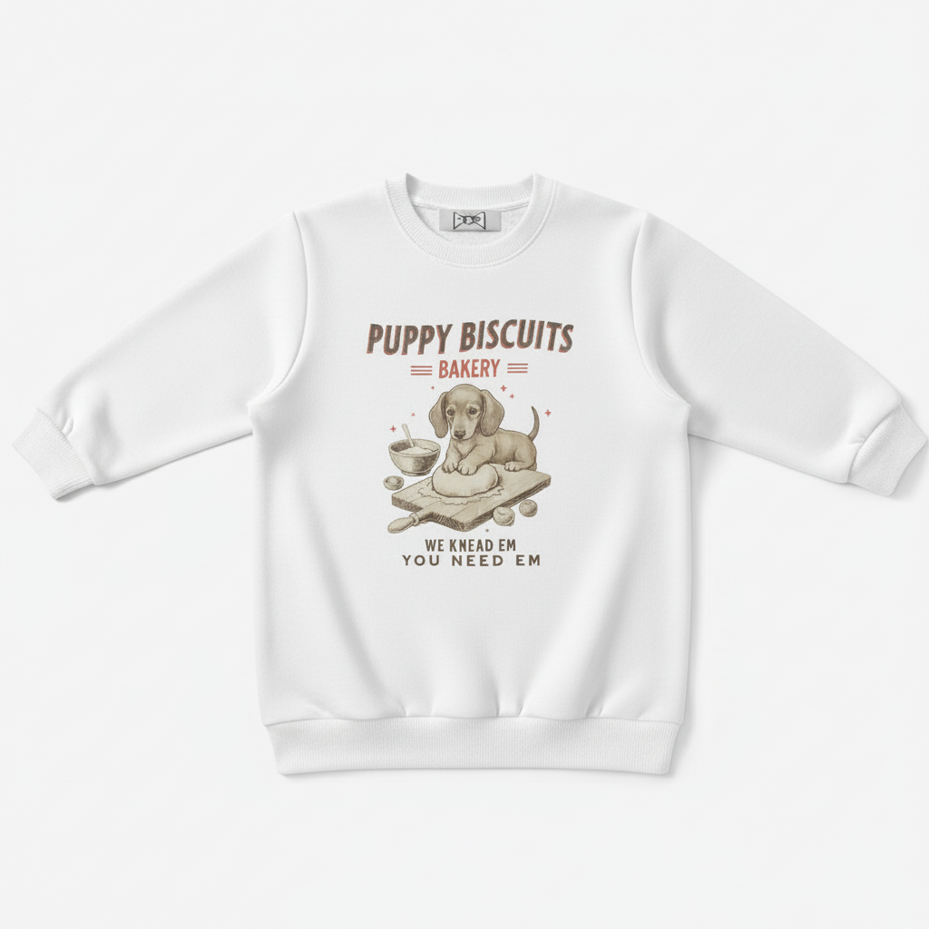 Funny Puppy Biscuits Bakery Dog Lover Crewneck C1089