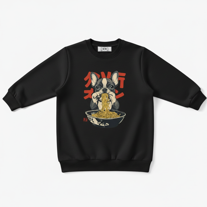 Frenchie Ramen Japanese Art Graphic Crewneck C1092