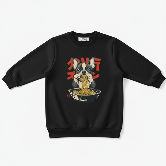 Frenchie Ramen Japanese Art Graphic Crewneck C1092