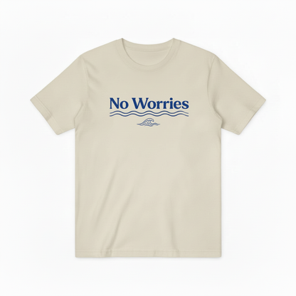 No Worries Ocean Wave Minimalist Graphic T-Shirt T6006