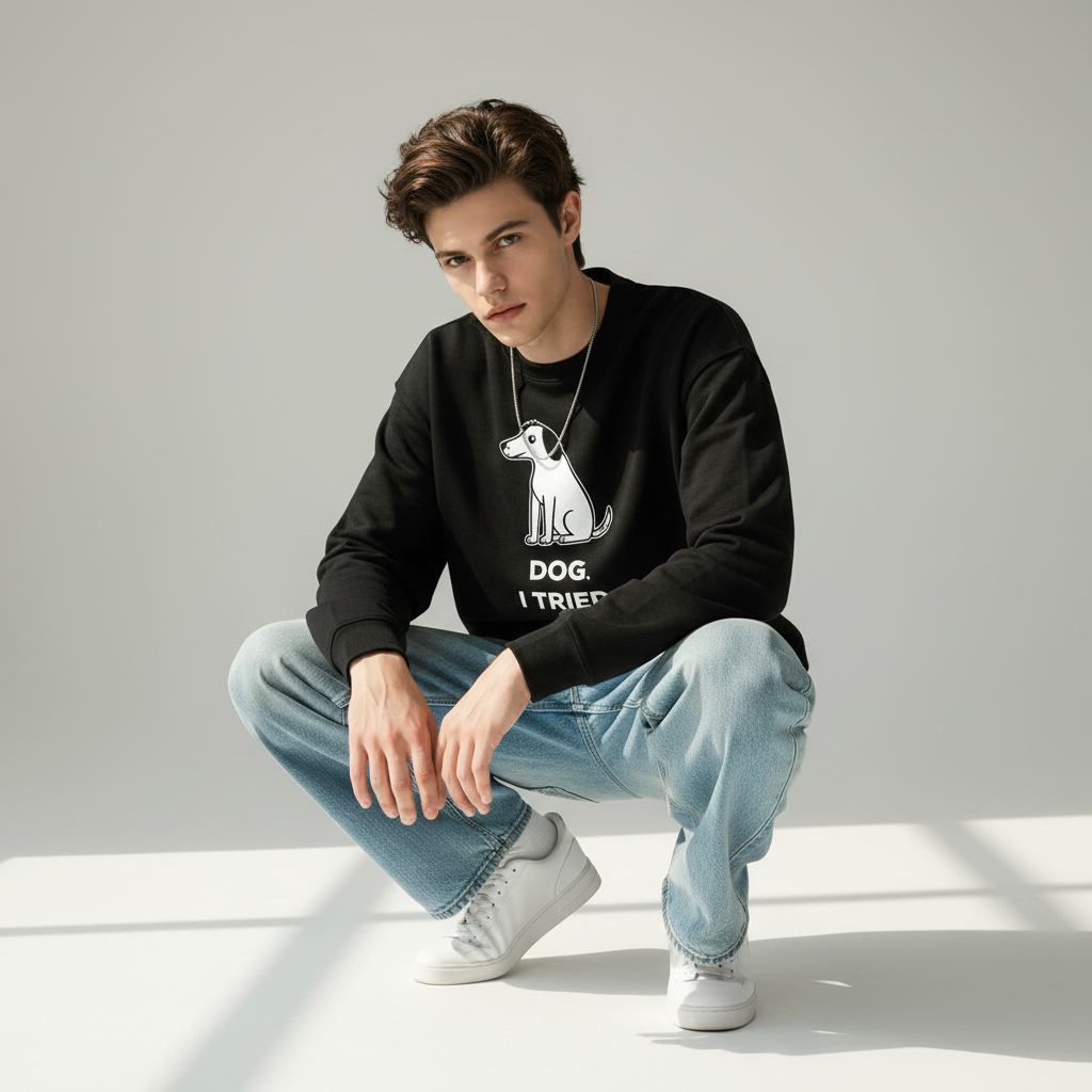 Dog I Tried Minimalist Crewneck C1131