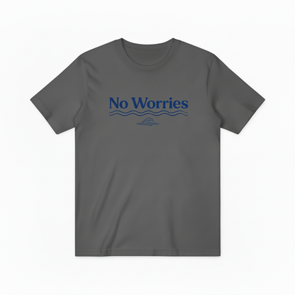 No Worries Ocean Wave Minimalist Graphic T-Shirt T6006