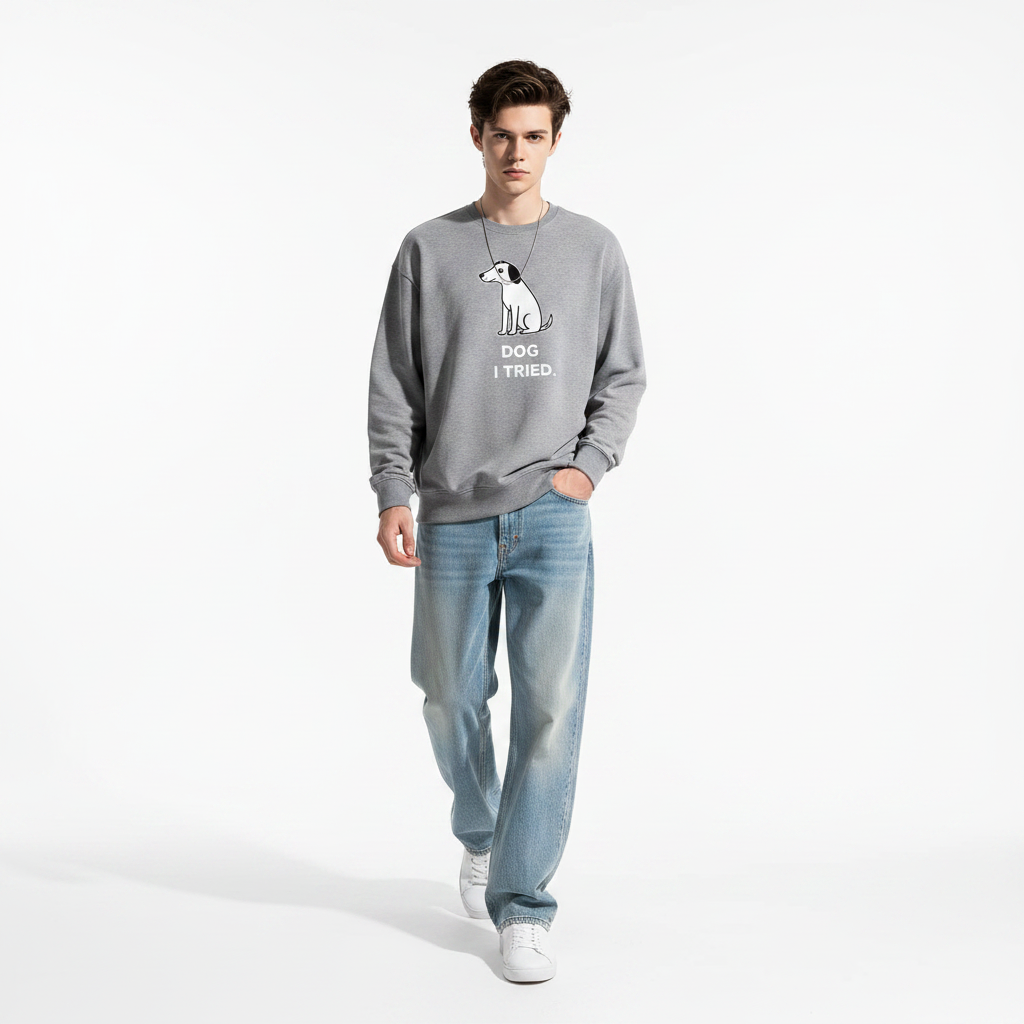 Dog I Tried Minimalist Crewneck C1131