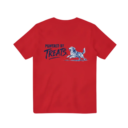 Powered by Treats Funny Dog Graphic Tee