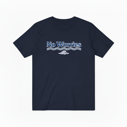 No Worries Ocean Wave Minimalist Graphic T-Shirt T6006