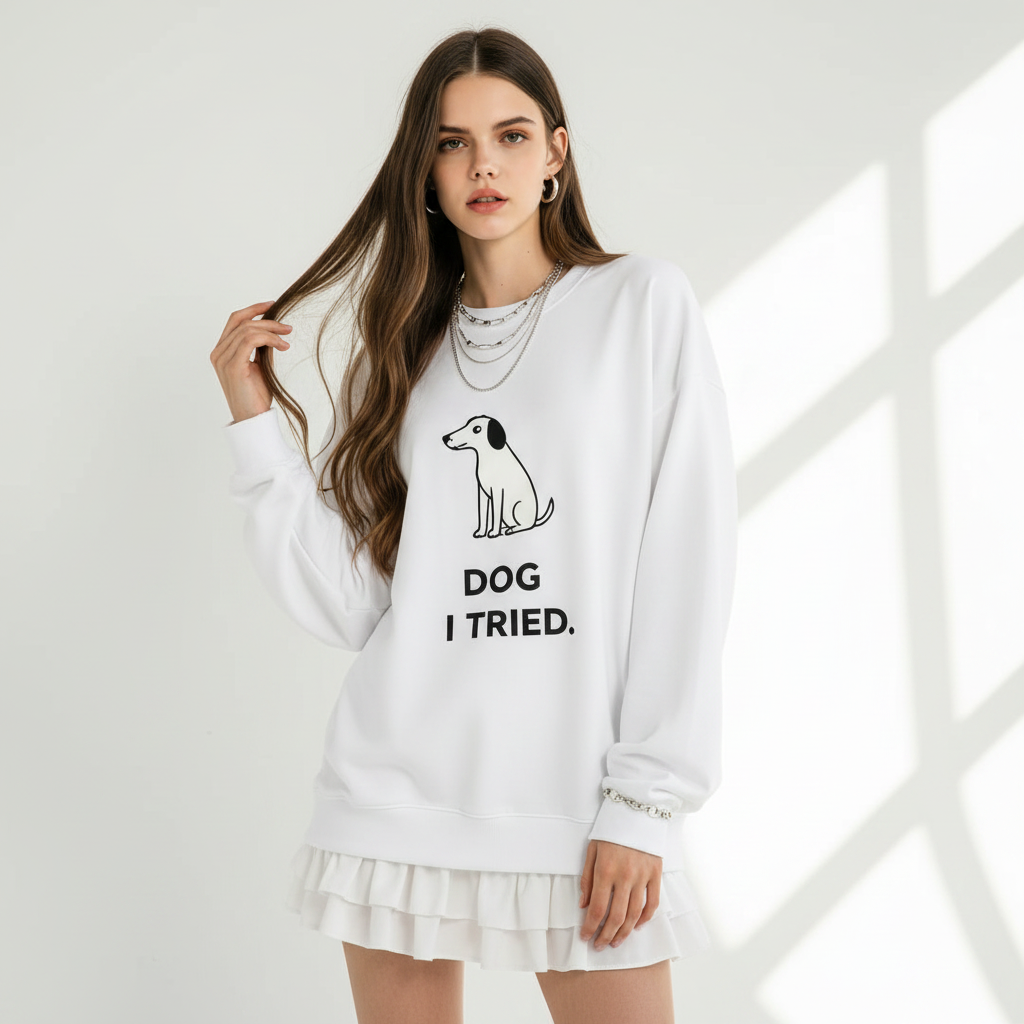 Dog I Tried Minimalist Crewneck C1131