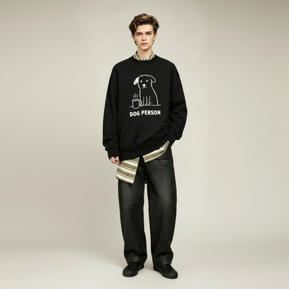 Dog Person Coffee Doodle Crewneck C1132