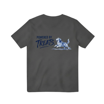 Powered by Treats Funny Dog Graphic Tee