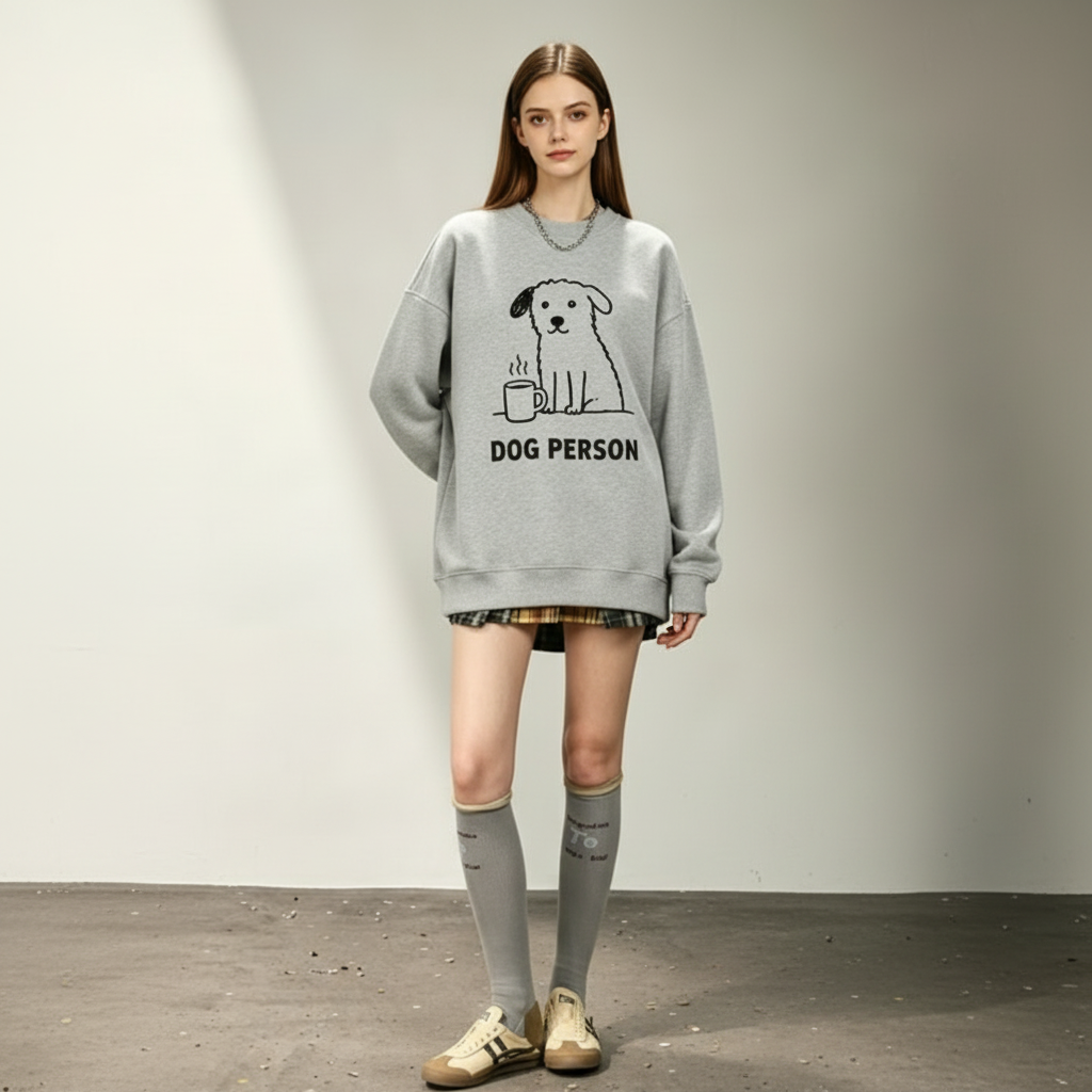 Dog Person Coffee Doodle Crewneck C1132