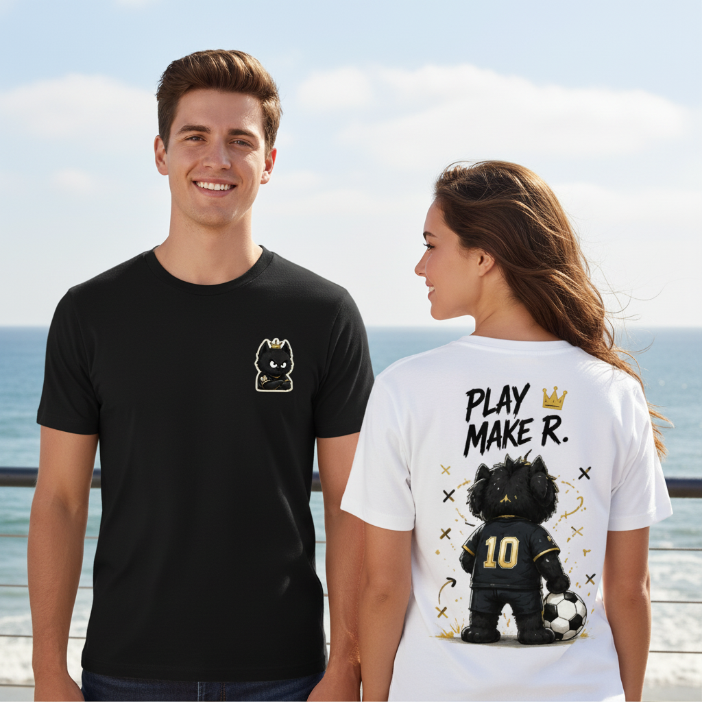Playmaker King Cat Soccer Graphic Tee