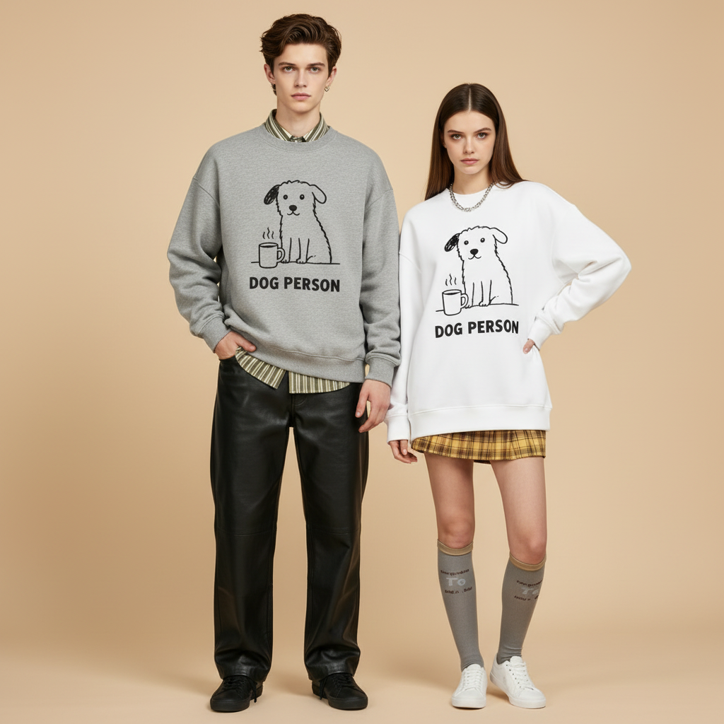 Dog Person Coffee Doodle Crewneck C1132