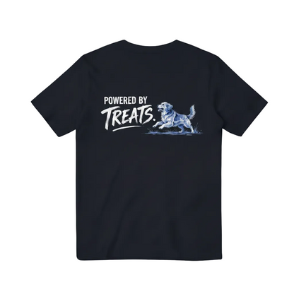 Powered by Treats Funny Dog Graphic Tee