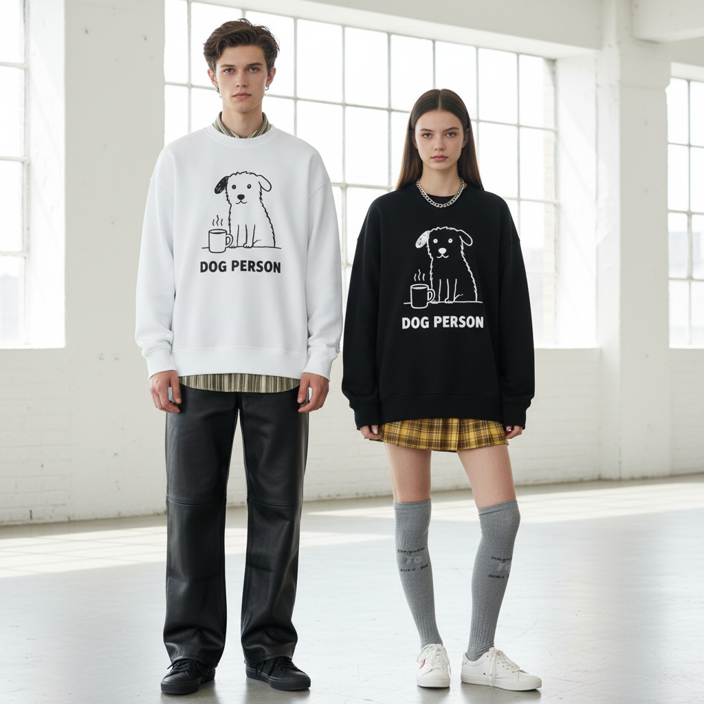 Dog Person Coffee Doodle Crewneck C1132