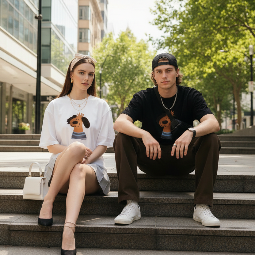 Stay Cool Dog Graphic Tee Funny Animal Lover Gift T7047