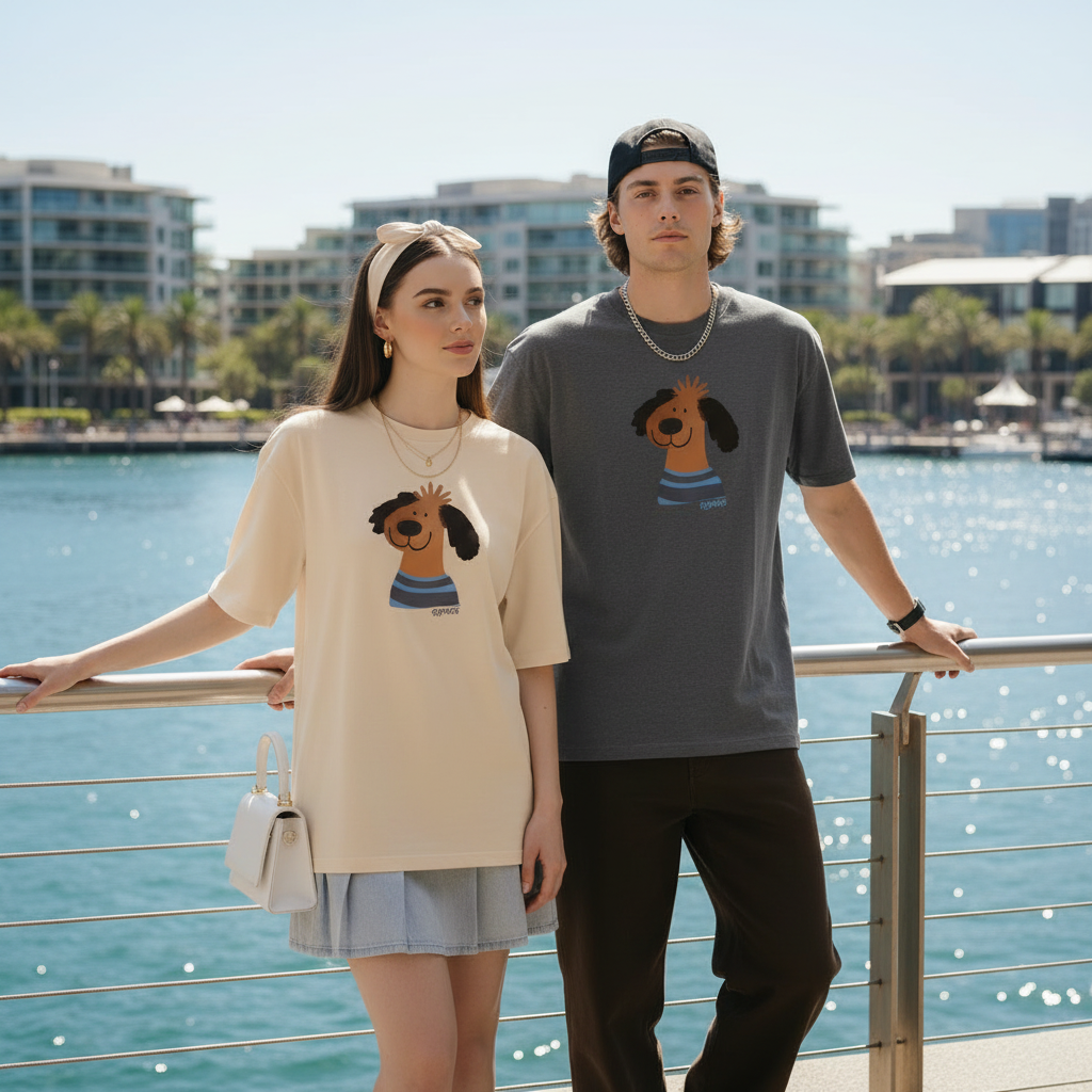 Stay Cool Dog Graphic Tee Funny Animal Lover Gift T7047