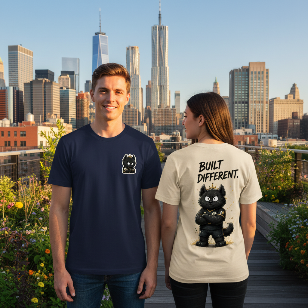 Built Different King Cat Soccer Graphic Tee
