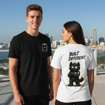 Built Different King Cat Soccer Graphic Tee