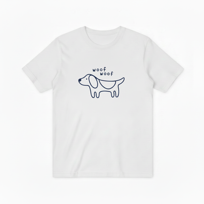Woof Woof Minimalist Dog Graphic Tee T7088