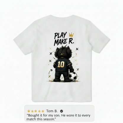 Playmaker King Cat Soccer Graphic Tee