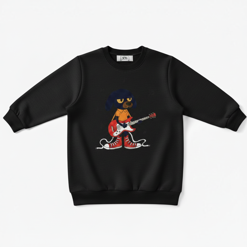 Rock Dog Guitar Street Style Crewneck C1135