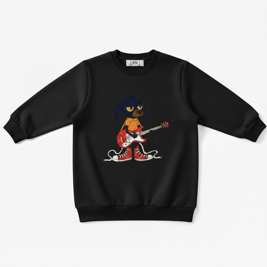 Rock Dog Guitar Street Style Crewneck C1135