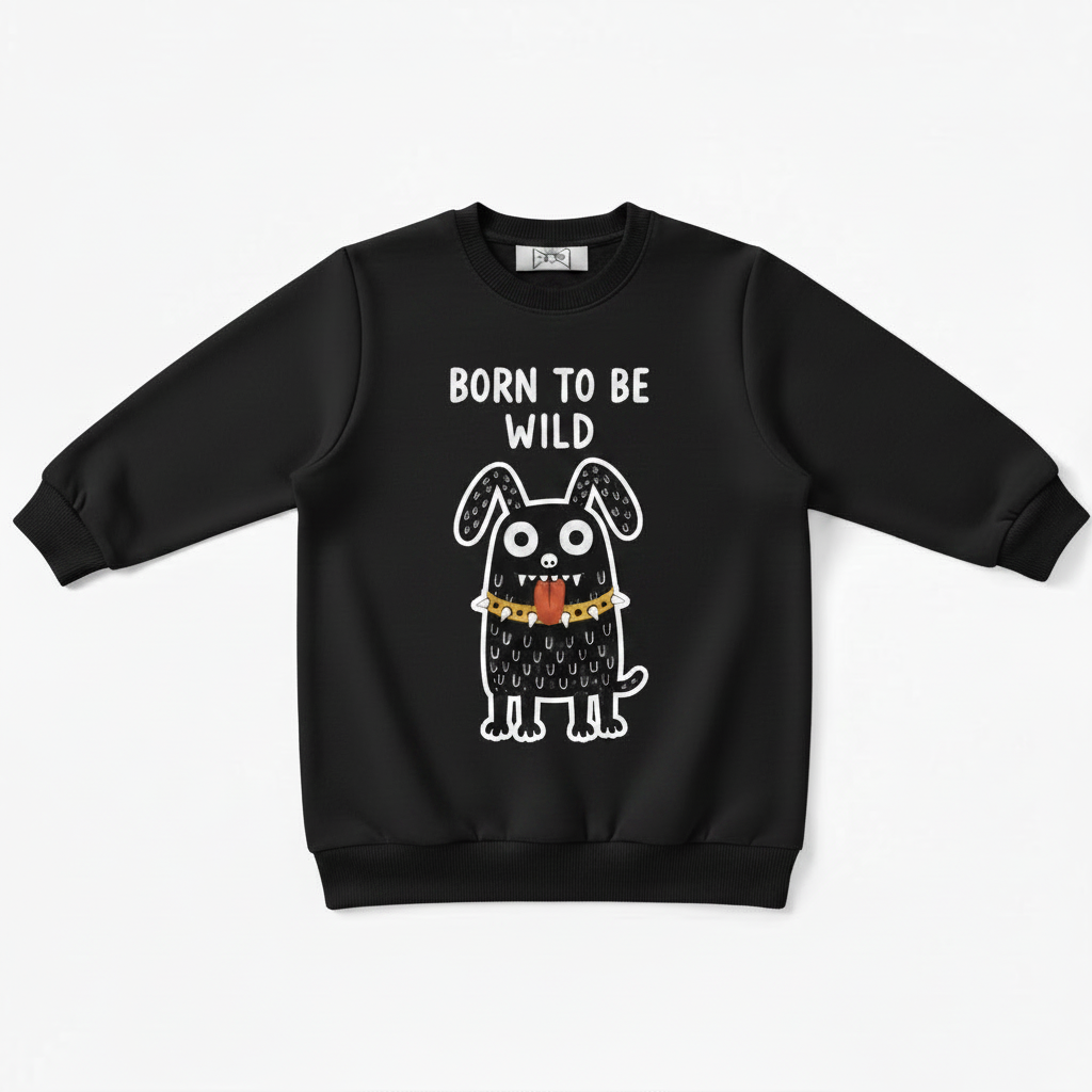 Born To Be Wild Punk Dog Crewneck C1136