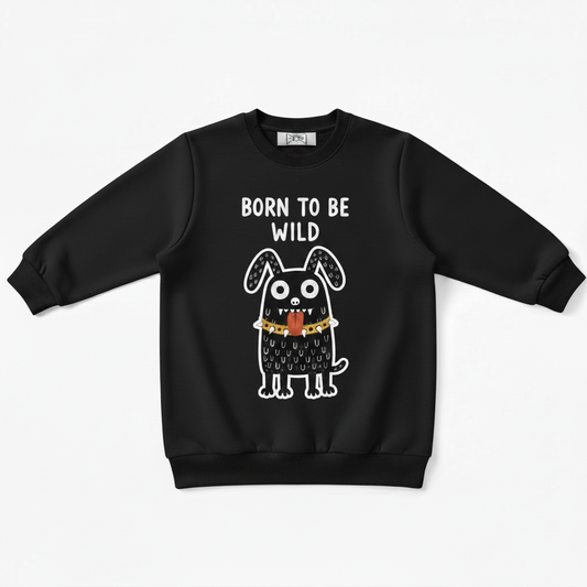 Born To Be Wild Punk Dog Crewneck C1136