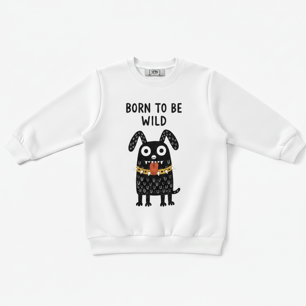 Born To Be Wild Punk Dog Crewneck C1136