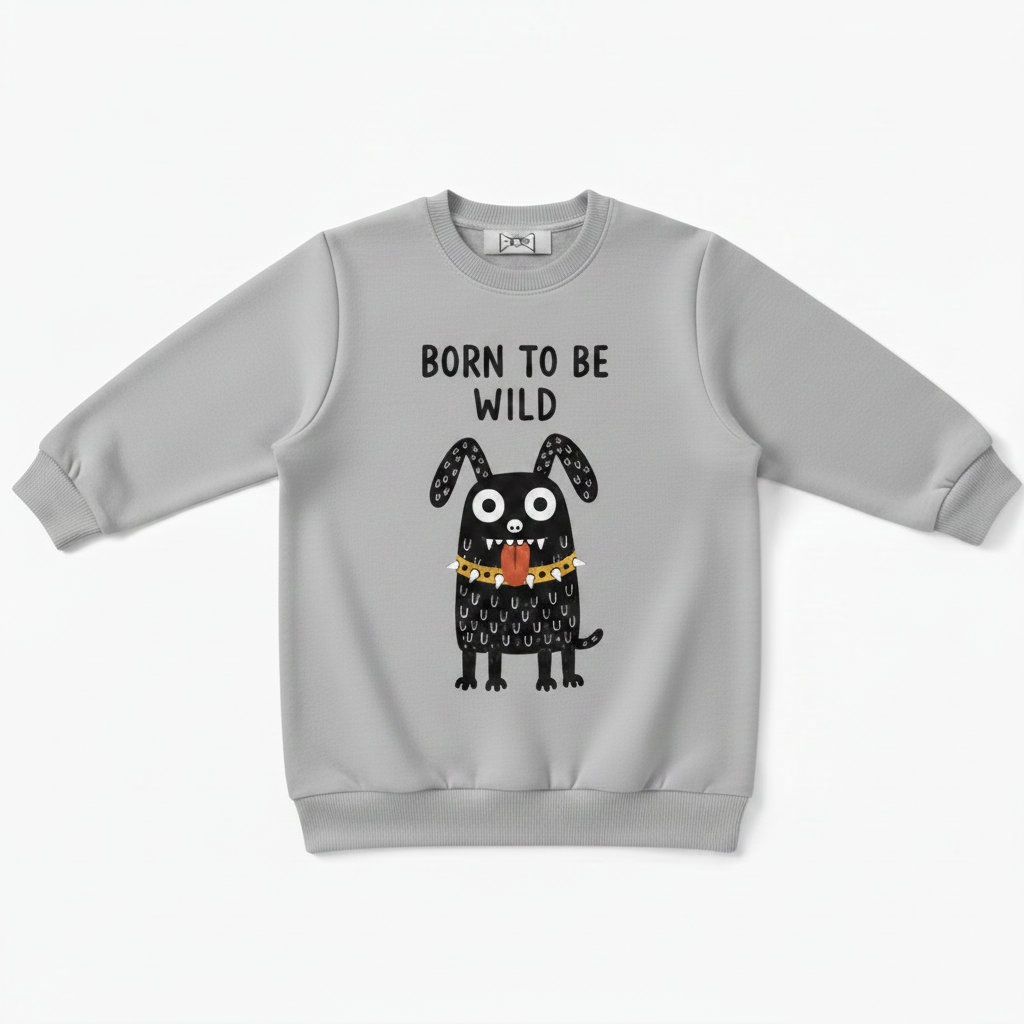 Born To Be Wild Punk Dog Crewneck C1136