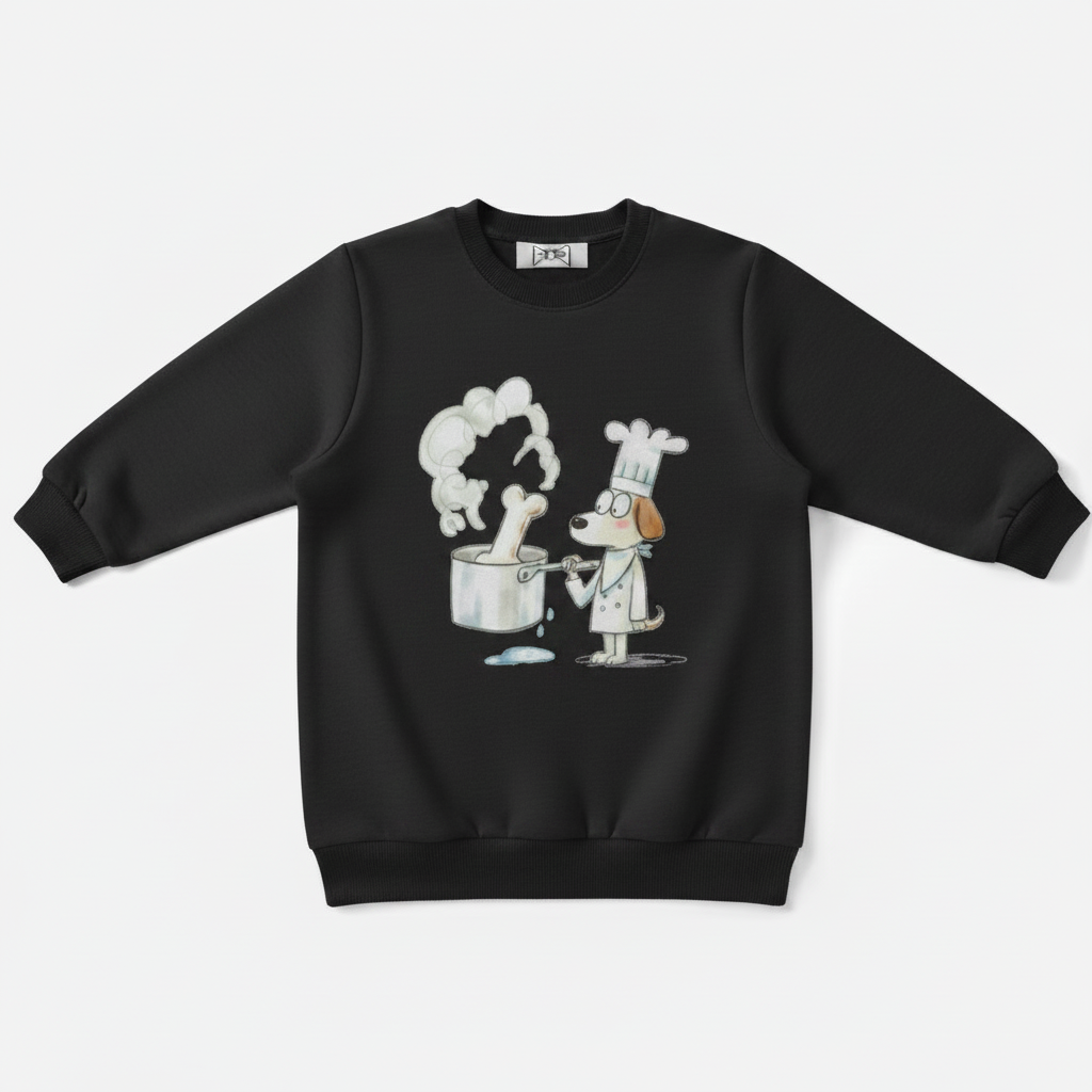 Chef Dog Bone Soup Cartoon Crewneck C1141