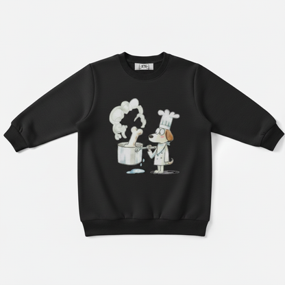 Chef Dog Bone Soup Cartoon Crewneck C1141