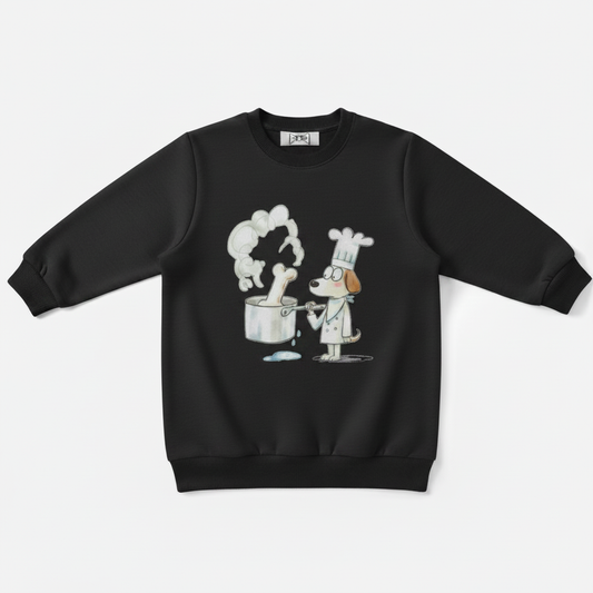 Chef Dog Bone Soup Cartoon Crewneck C1141