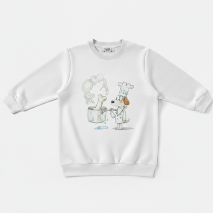 Chef Dog Bone Soup Cartoon Crewneck C1141