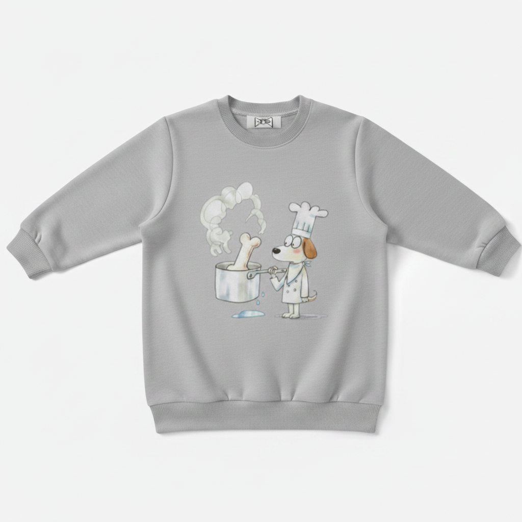 Chef Dog Bone Soup Cartoon Crewneck C1141