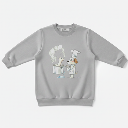 Chef Dog Bone Soup Cartoon Crewneck C1141