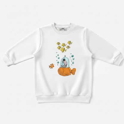Dog Submarine Fish Adventure Cartoon Crewneck C1142