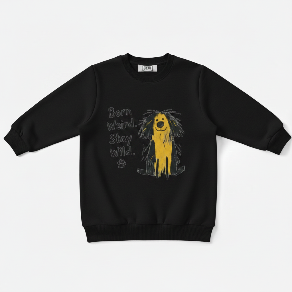 Born Weird Stay Wild Dog Crewneck C1145