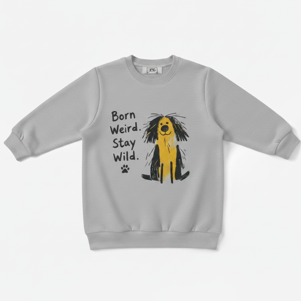Born Weird Stay Wild Dog Crewneck C1145