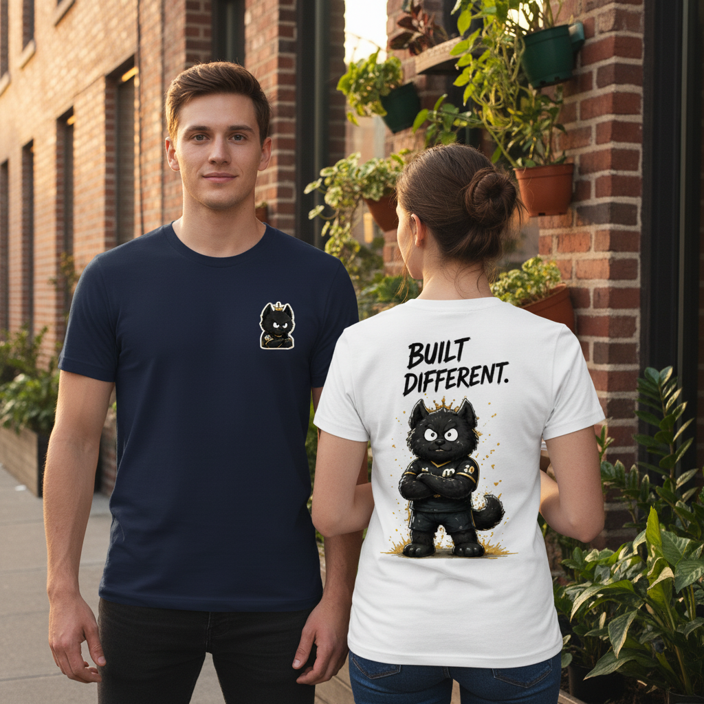 Built Different King Cat Soccer Graphic Tee